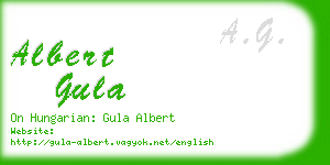 albert gula business card